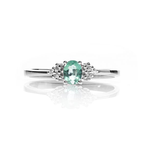 Anello Promesse Donna in Oro Smeraldo 0.25 Ct FASM1 - FASM1